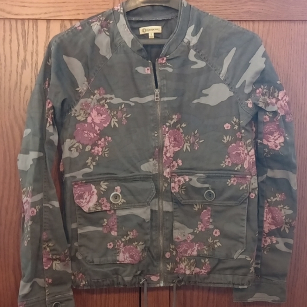 Democracy camo floral bomber jacket Size S